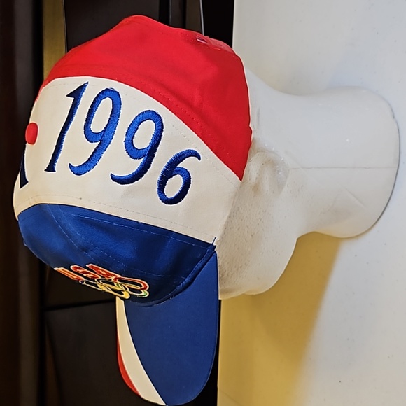 VINTAGE 1996 USA OLYMPIC HAT CAP RINGS ORIGINAL RED WHITE BLUE Usa - Picture 5 of 12